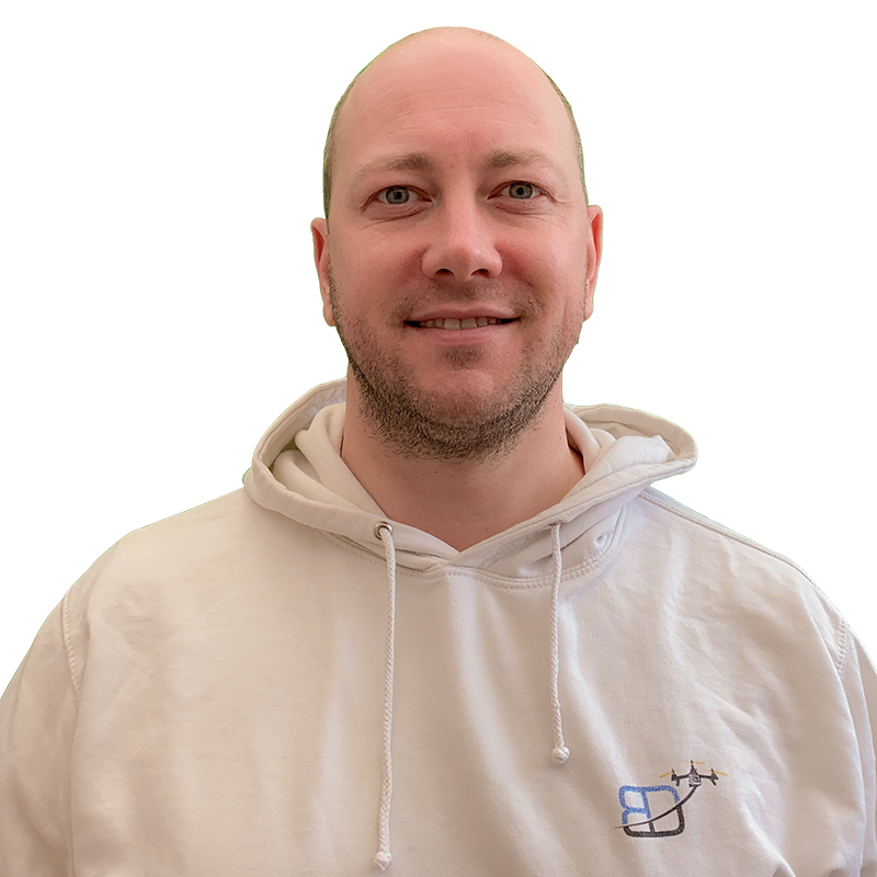 Portrait head shot photo of Philippe Francken wearing a Bristol Drones hoody