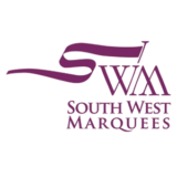 "South West Marquees" logo with a white background at a resolution of 300 by 300 pixels