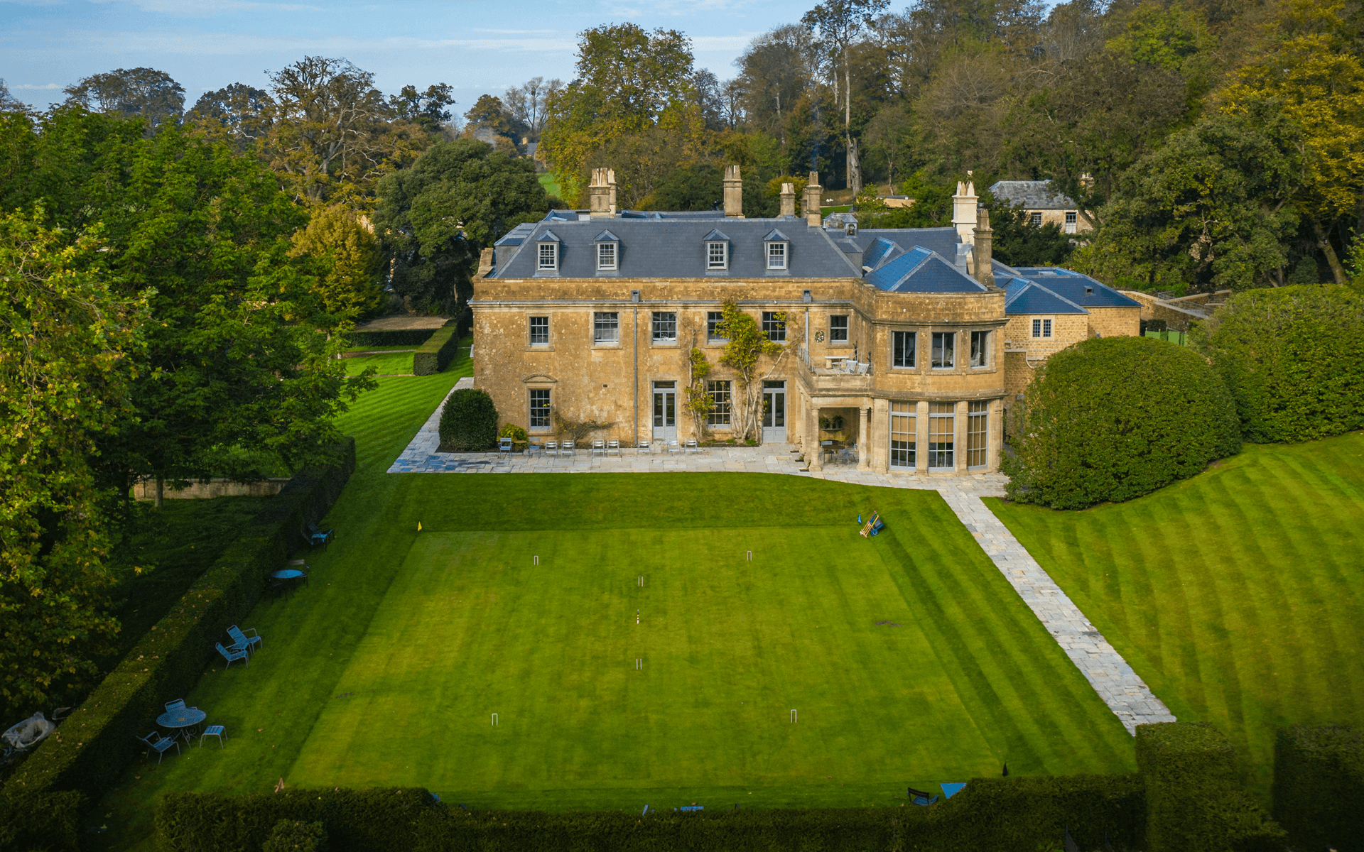 "Mavic 2 Pro" aerial drone photo of "The Newt" Hotel in Somerset