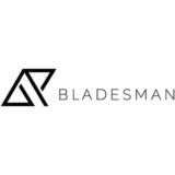 "Bladesman Productions" logo with a white background at a resolution of 300 by 300 pixels