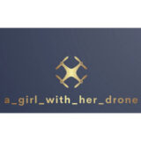 "A_Girl_With_Her_Drone" logo with a white background at a resolution of 300 by 300 pixels